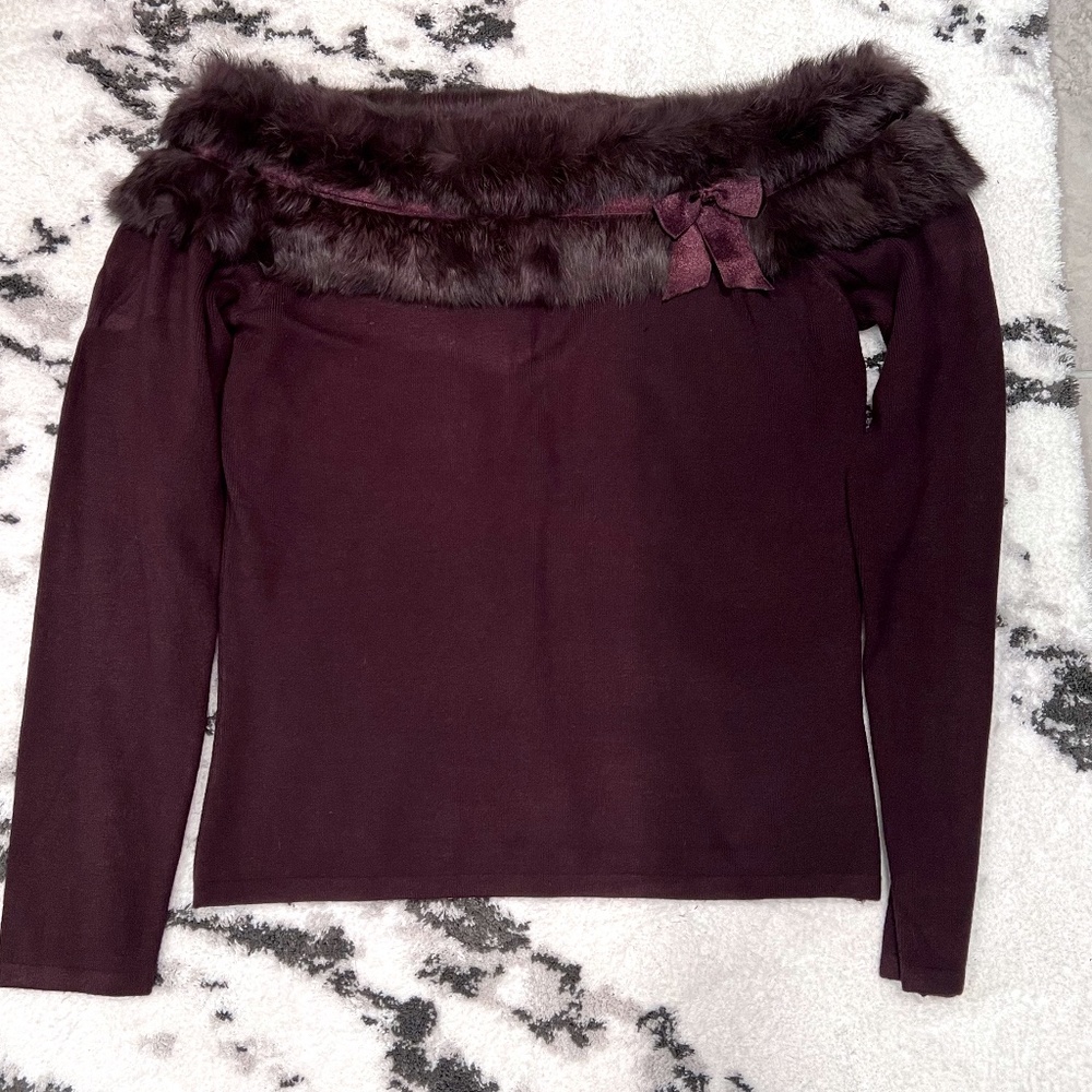 Dolce Cabo Off The Shoulder Long Sleeve Top Size L